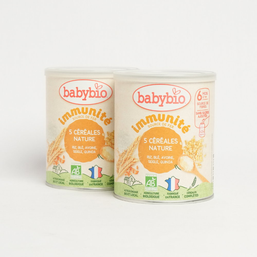 Babybio Immunité 5 Céréales Nature 6 mois+