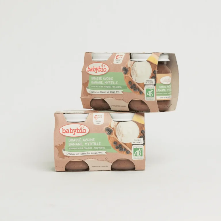 Babybio Brassé Avoine, Banane, Myrtille 6 mois +